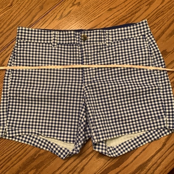 Old Navy Blue White Checkered Print Everyday Shorts Womens 8 - Picture 5 of 5